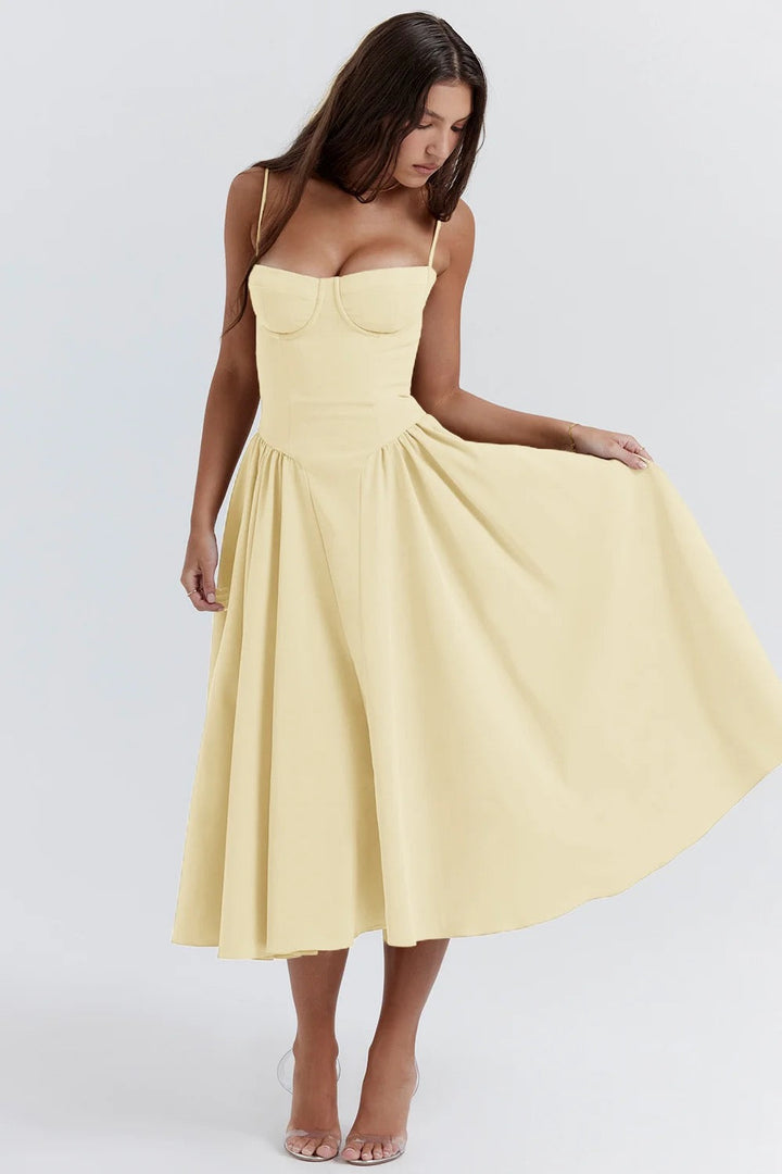 Vintage midi dress in country style - Mali