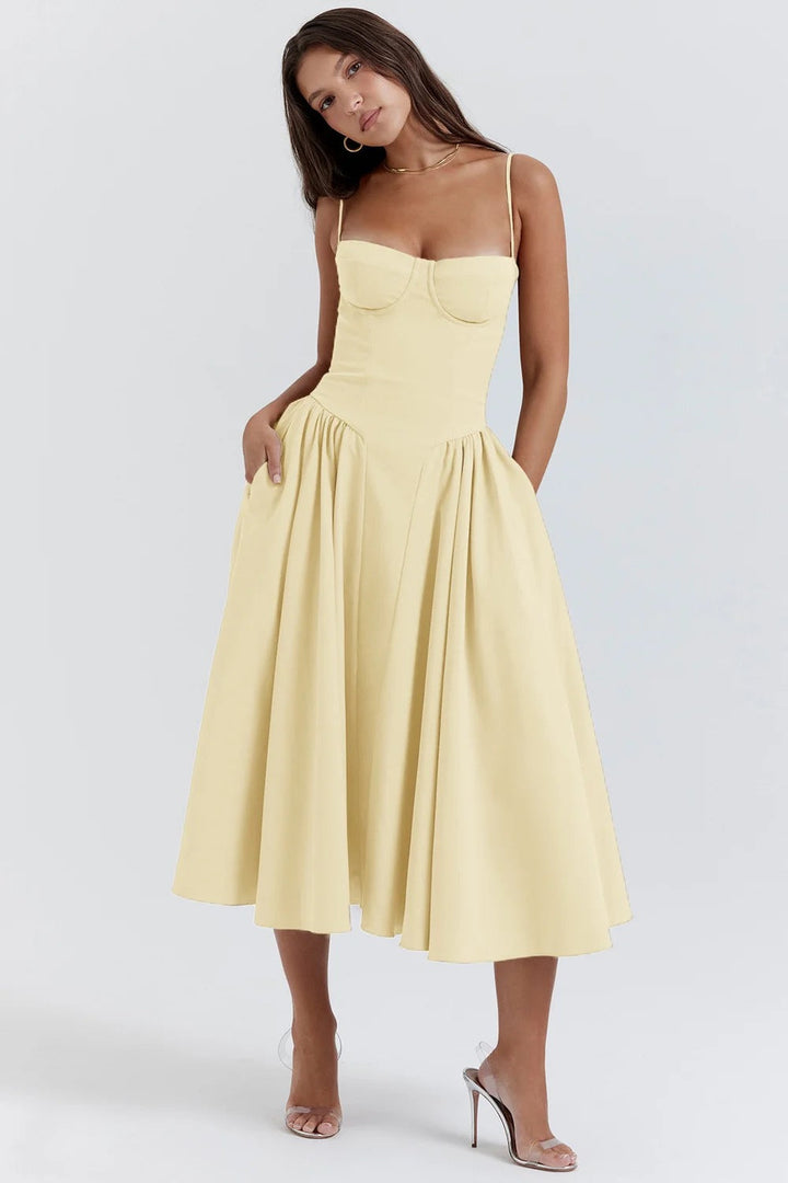 Vintage midi dress in country style - Mali