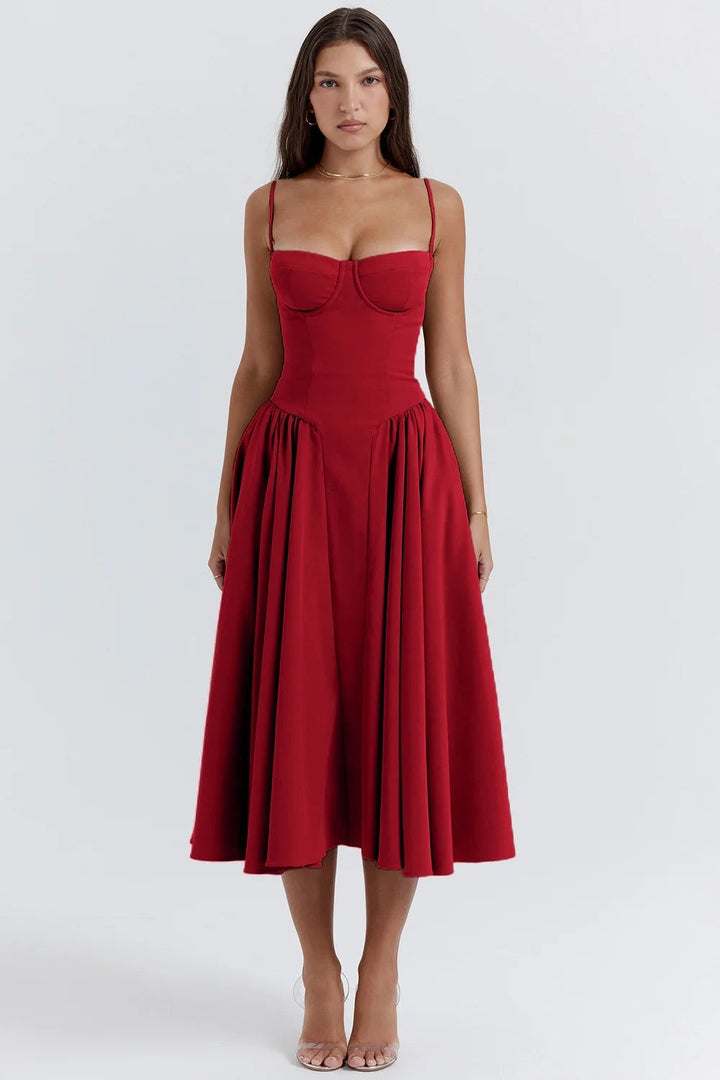 Vintage midi dress in country style - Mali
