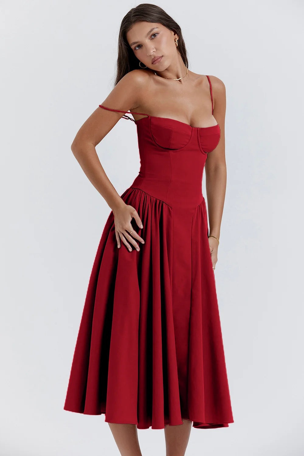 Vintage midi dress in country style - Mali