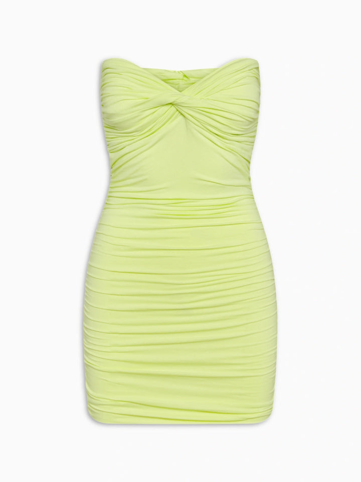 Strapless Mini Dress with Ruching, Fitted - Bailey