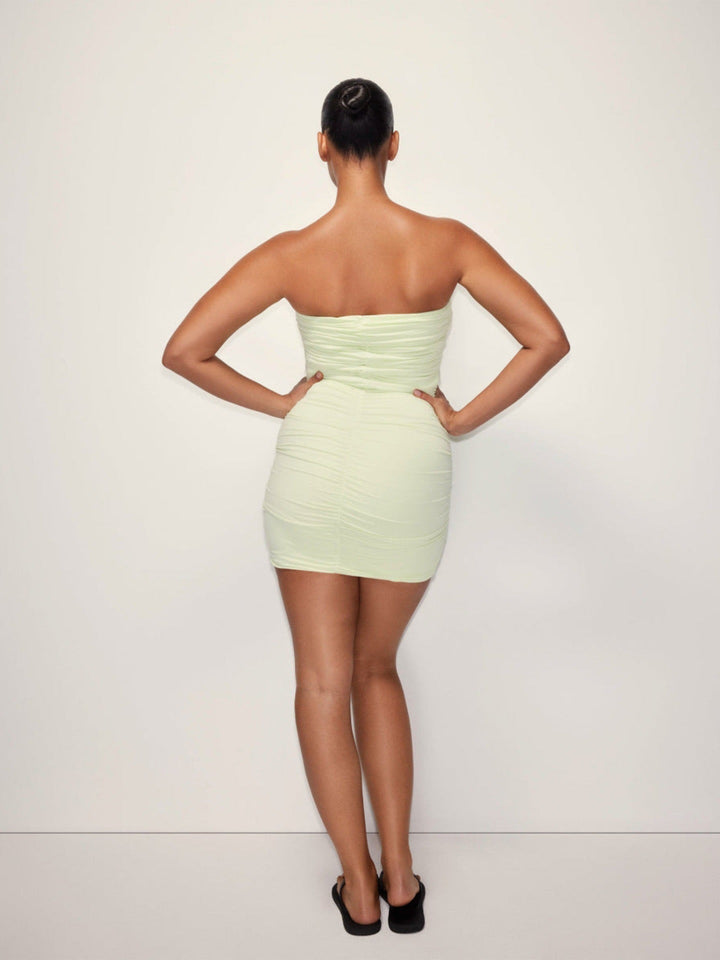 Strapless Mini Dress with Ruching, Fitted - Bailey