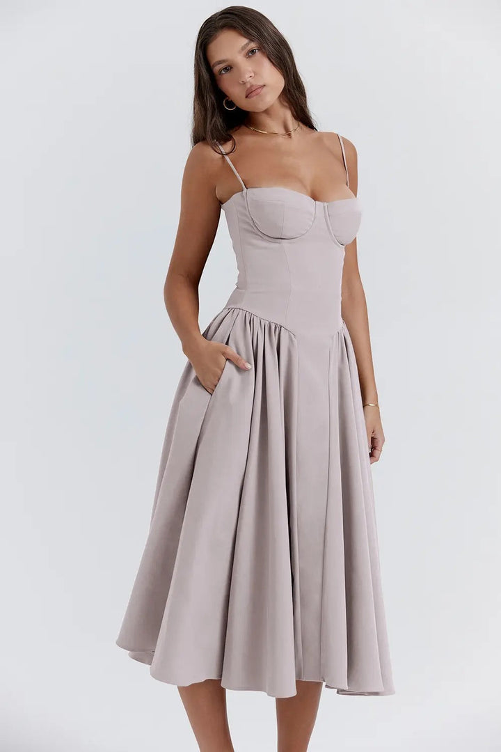 Vintage midi dress in country style - Mali