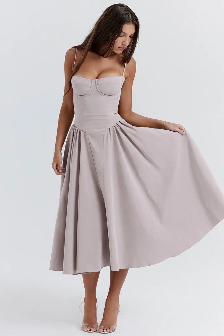 Vintage midi dress in country style - Mali