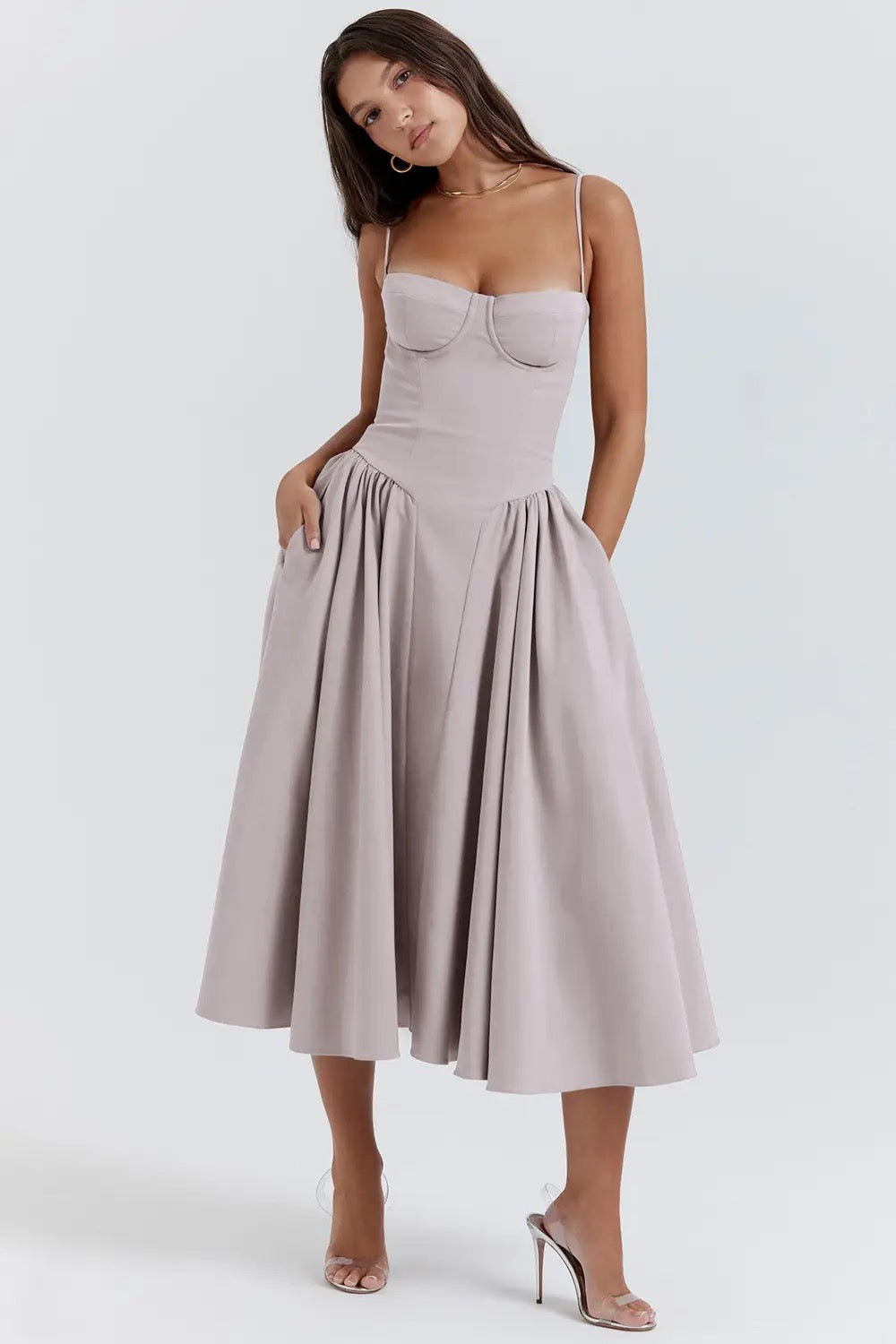 Vintage midi dress in country style - Mali
