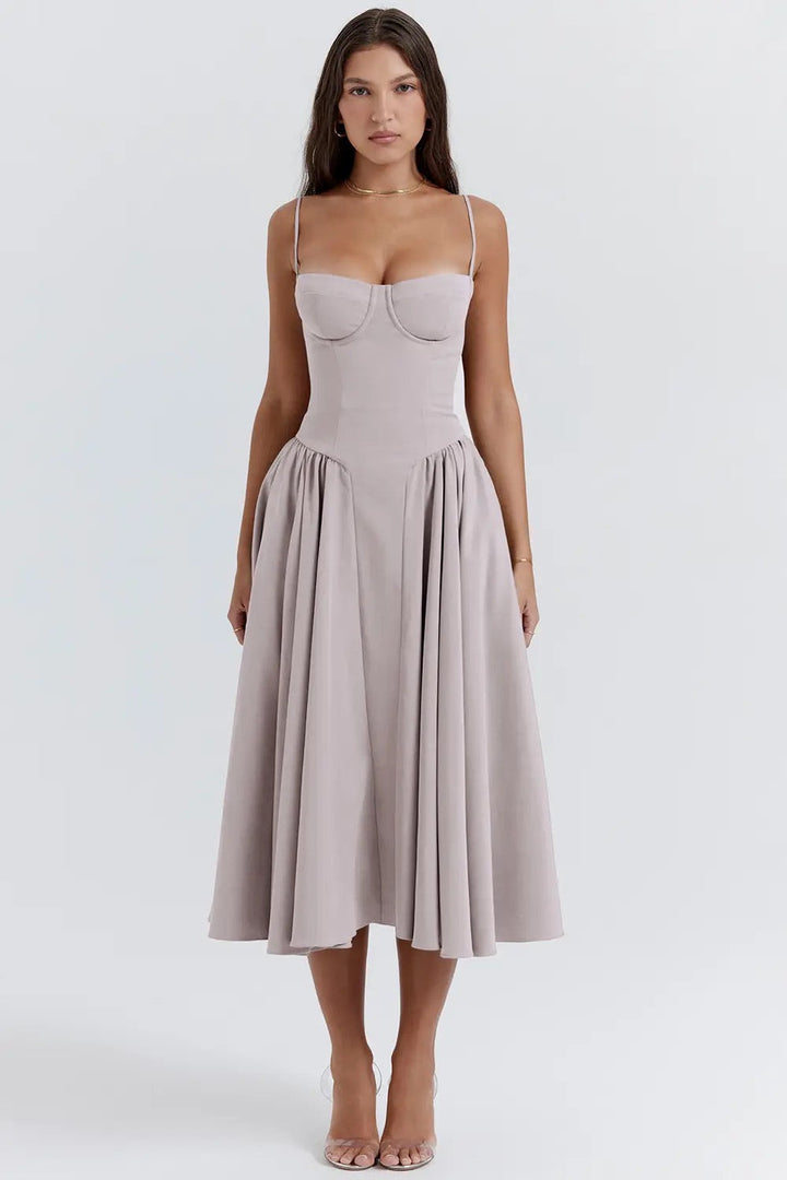 Vintage midi dress in country style - Mali
