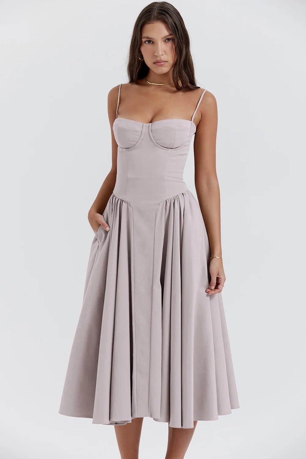 Vintage midi dress in country style - Mali