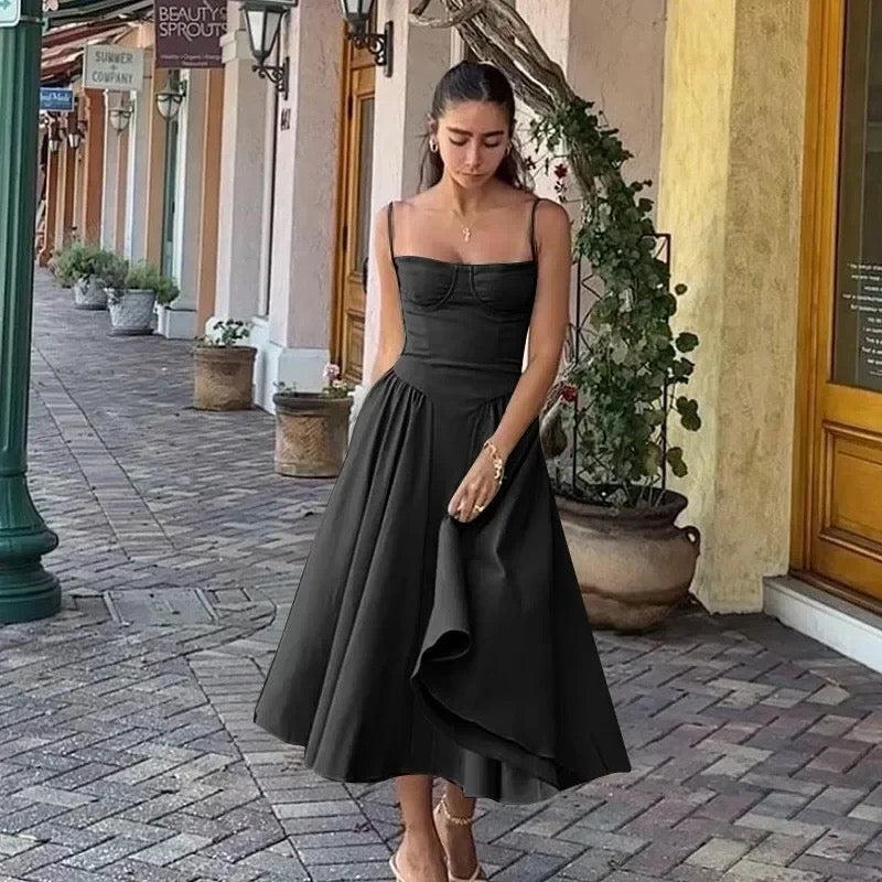Vintage midi dress in country style - Mali