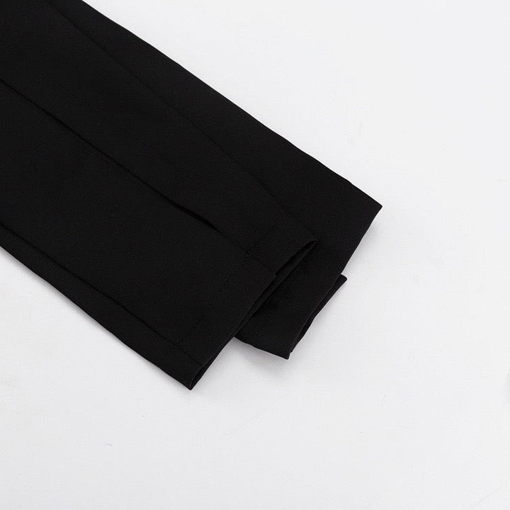 Fitted Maxi Dress with Deep V-Neck Slit Design - Amberled