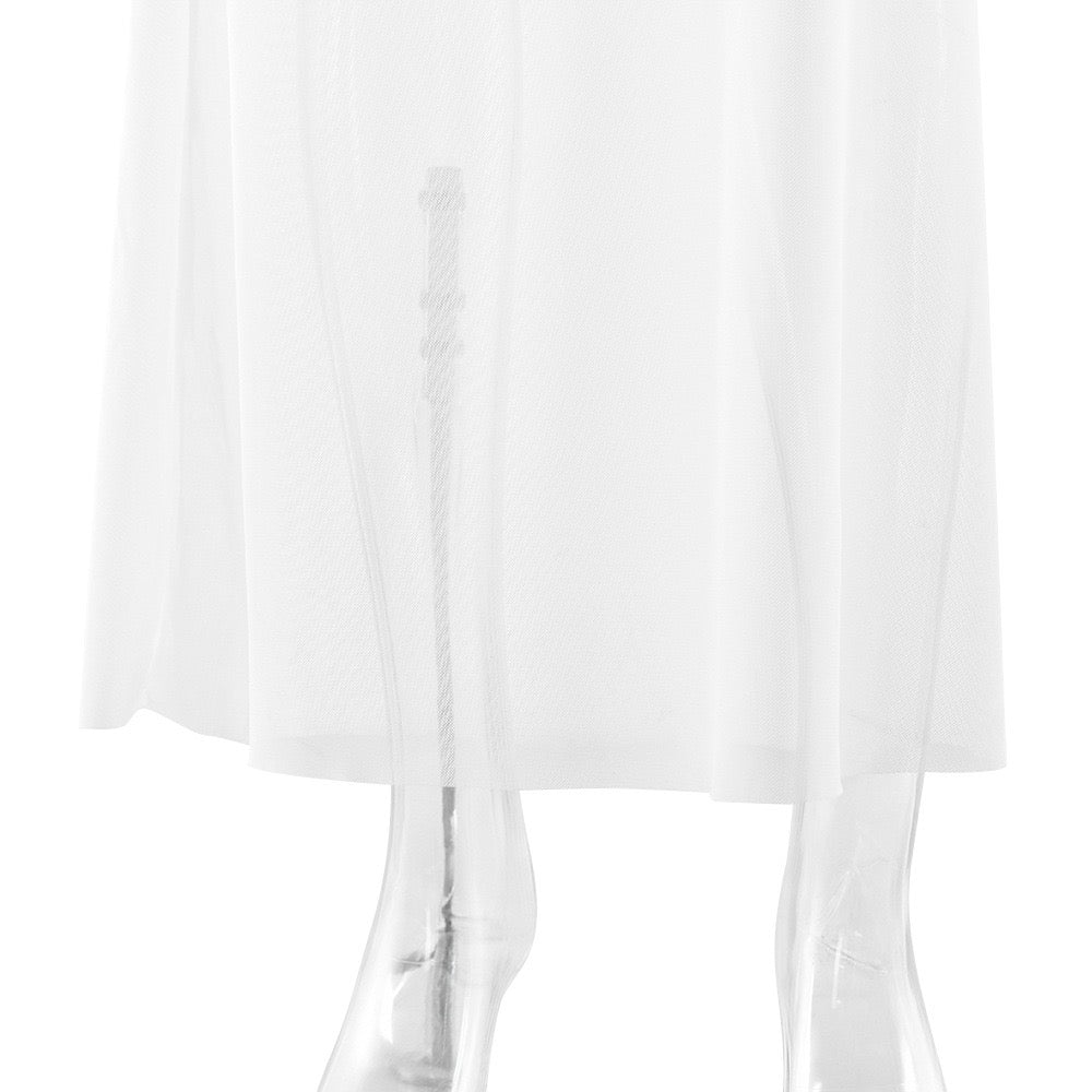 Chiffon maxi dress with pleats design - JULIS