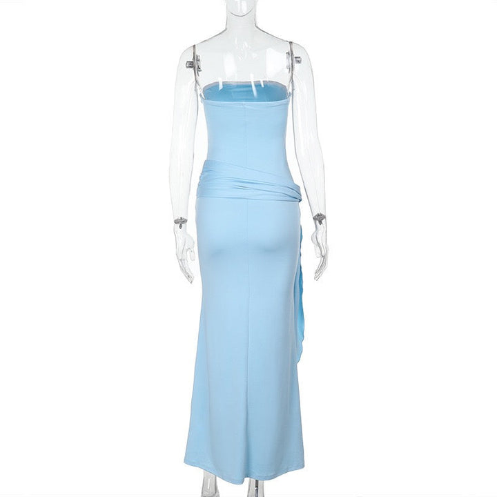 Nori strapless maxi dress with tie detail