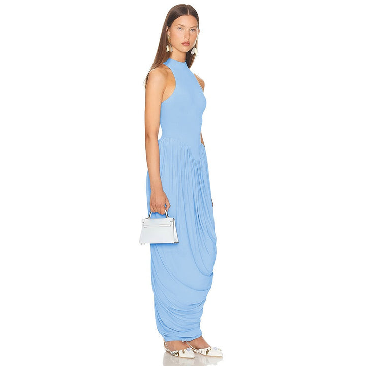 Maxi dress with pleats design - JALY