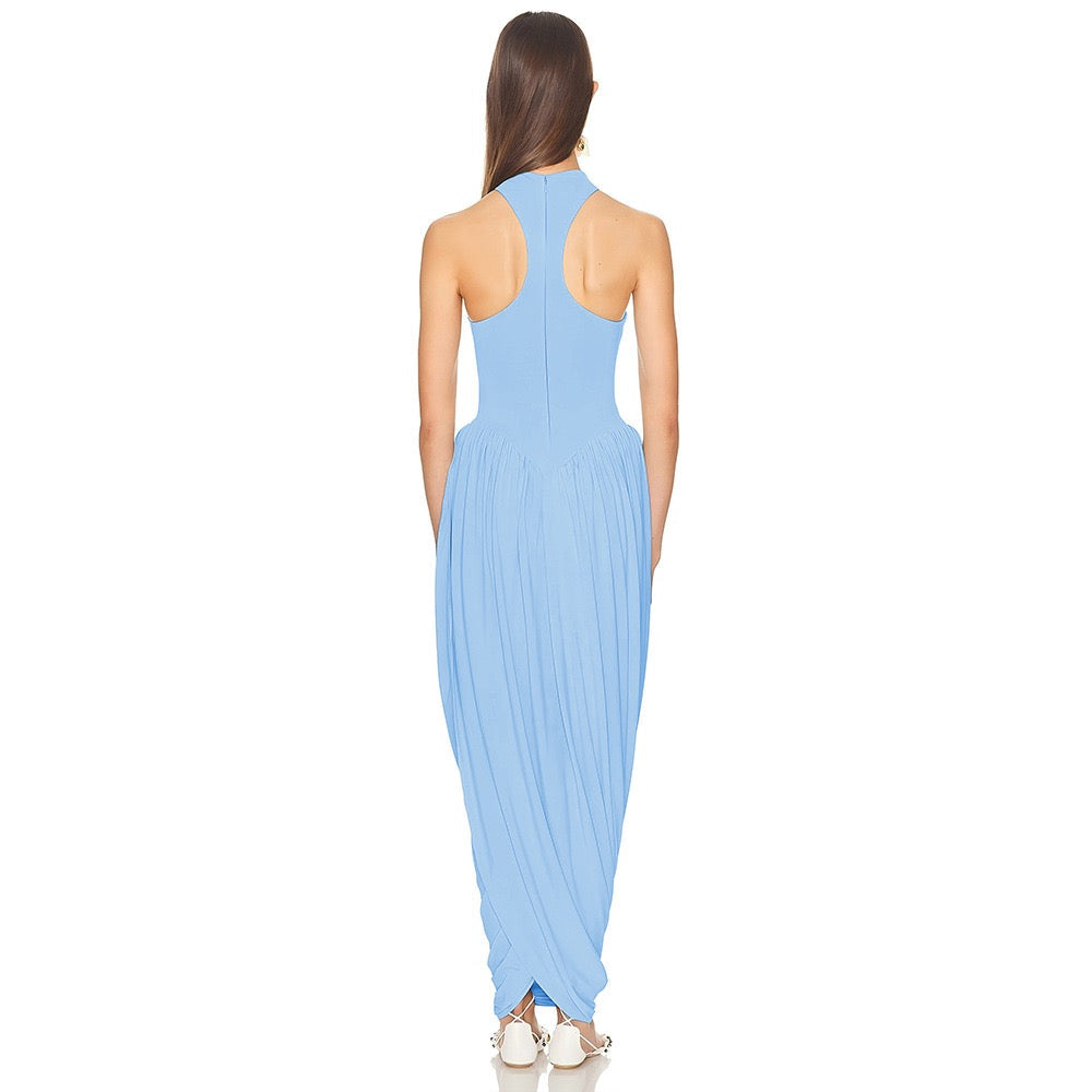 Maxi dress with pleats design - JALY