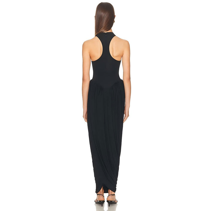 Maxi dress with pleats design - JALY