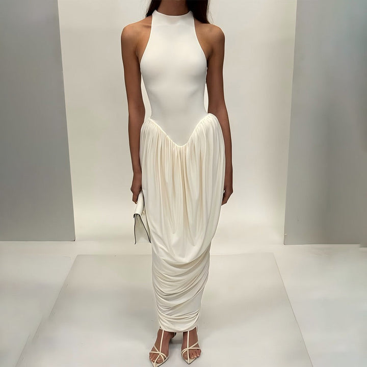 Maxi dress with pleats design - JALY