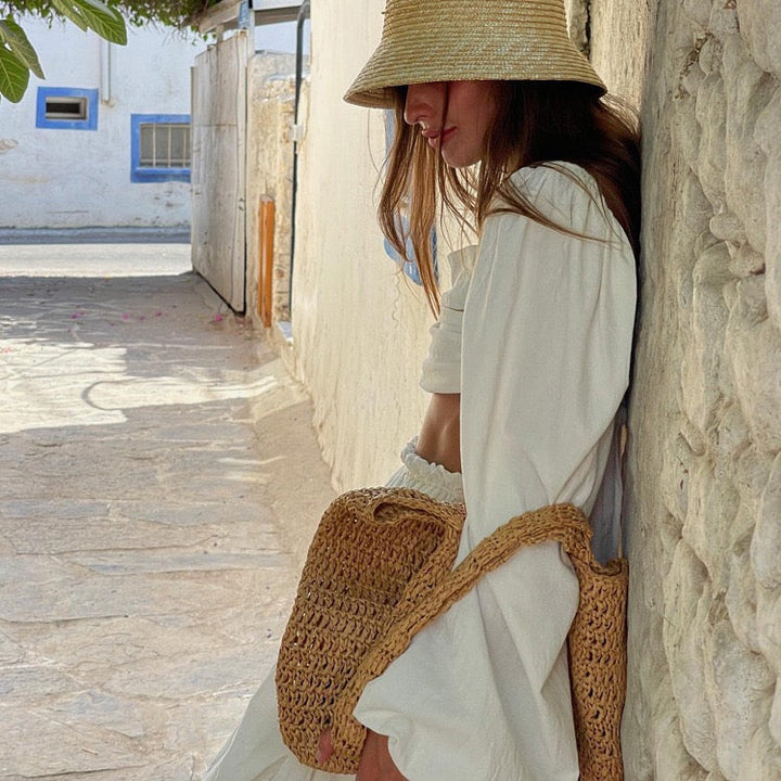 Two-piece set with mini skirt and back-tie top – Penelope