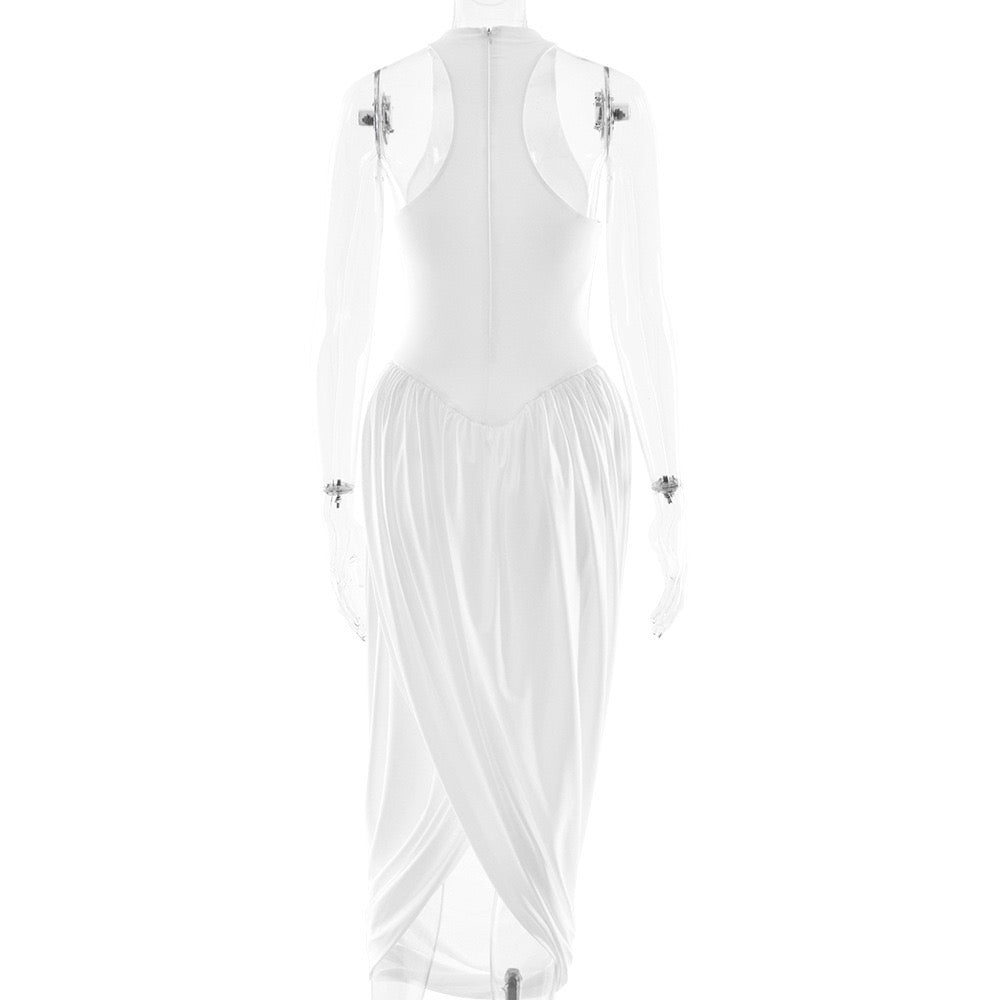 Maxi dress with pleats design - JALY