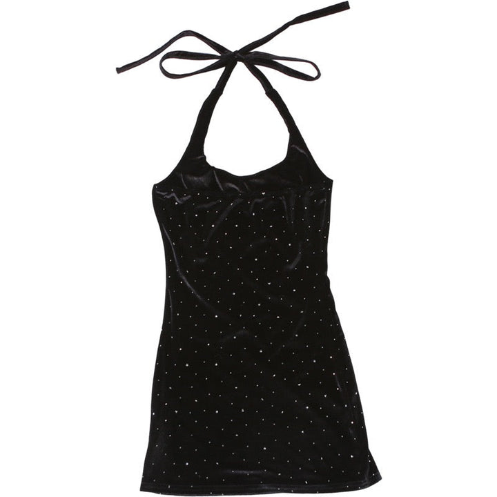 Velvet mini dress decorated with sequins - Nelly