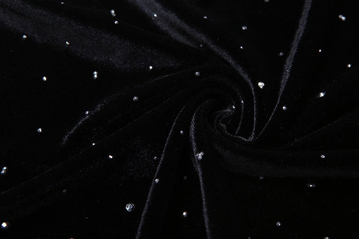 Velvet mini dress decorated with sequins - Nelly