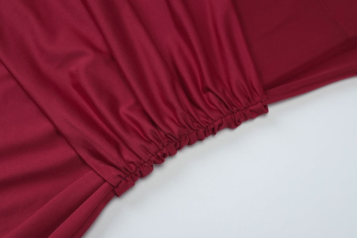 Maxi Dress with Mesh and Pleats Design - SUSANA