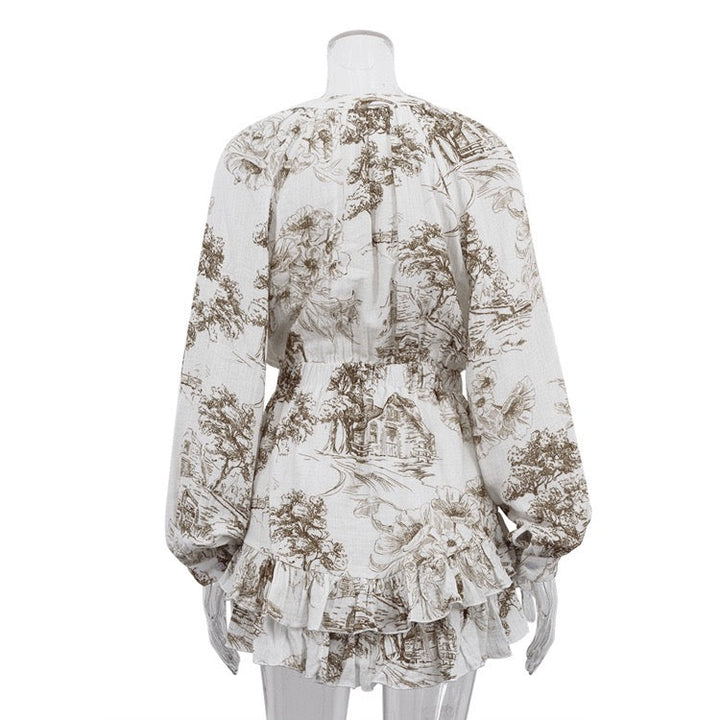 Mini dress with illustrated embellishments – Catalia