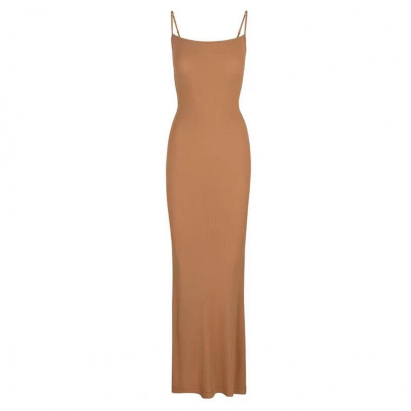 KIMIS fitted maxi dress in shaping fabric