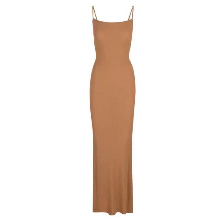 KIMIS fitted maxi dress in shaping fabric
