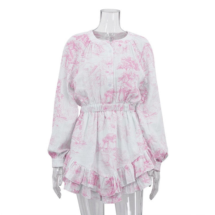 Mini dress with illustrated embellishments – Catalia