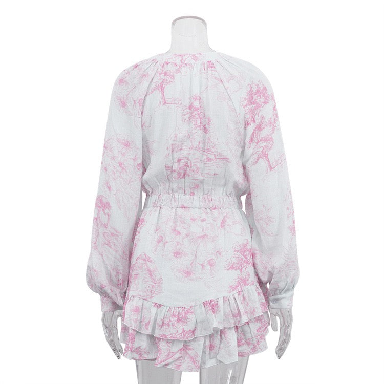 Mini dress with illustrated embellishments – Catalia