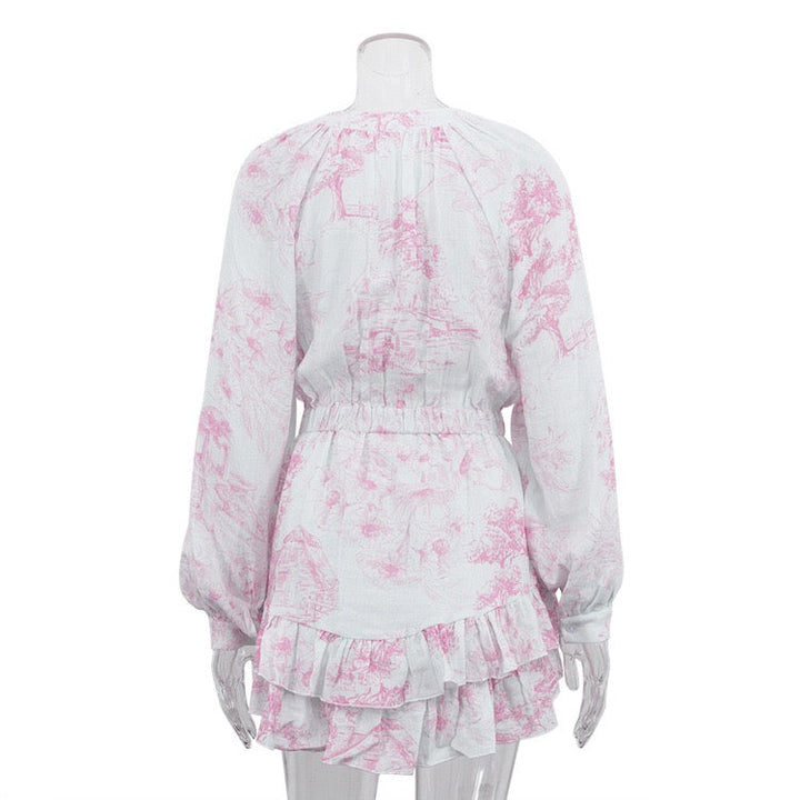 Mini dress with illustrated embellishments – Catalia