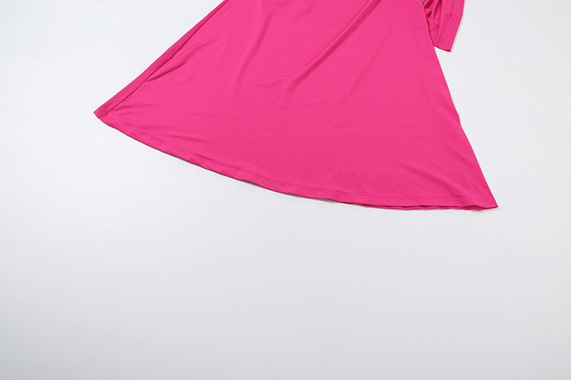 Maxi Dress with Ruching and Tie Decoration - LILIAN