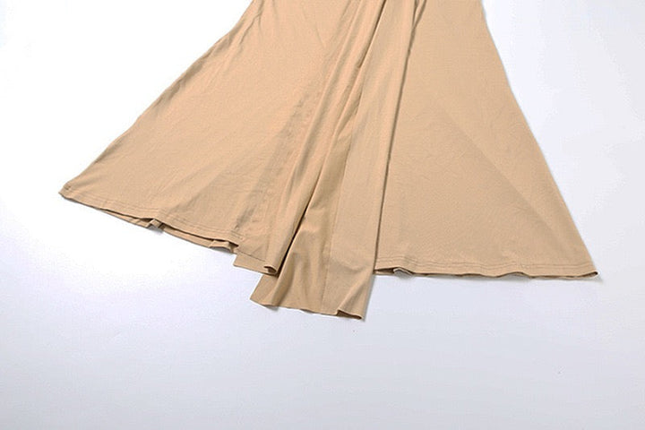 Maxi Dress with Ruching and Tie Decoration - LILIAN