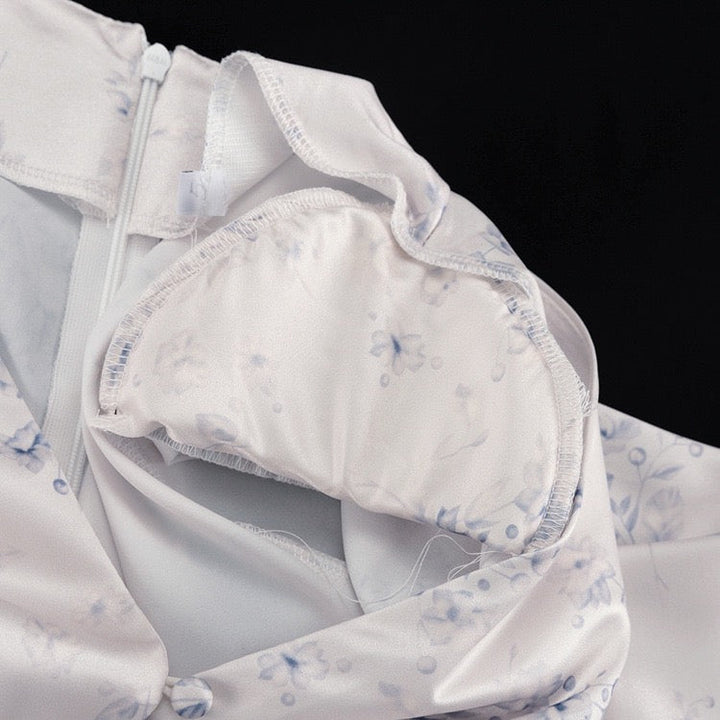 Floral satin maxi dress – Milia