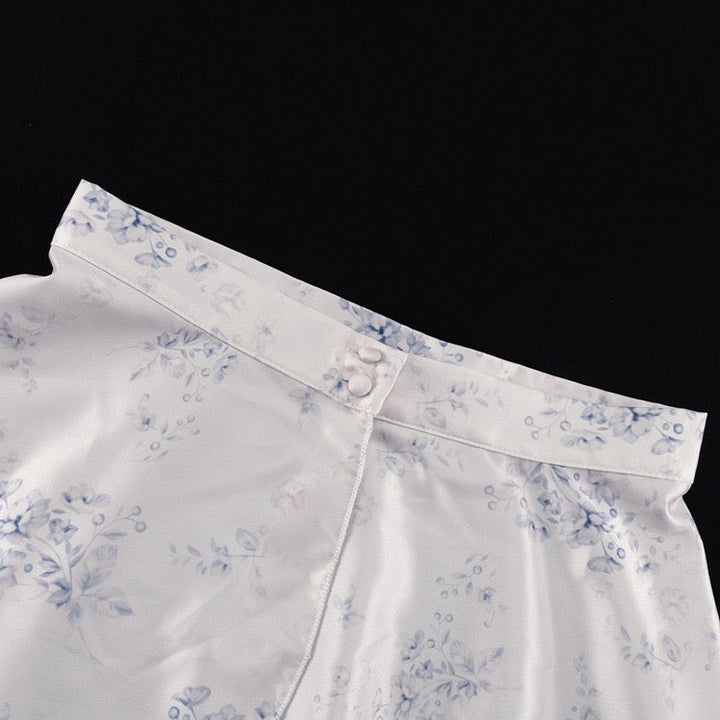 Floral satin maxi dress – Milia