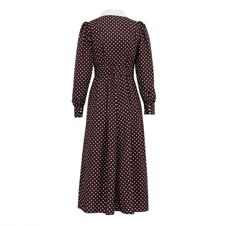 Polka-dot tailored midi dress – Virginia