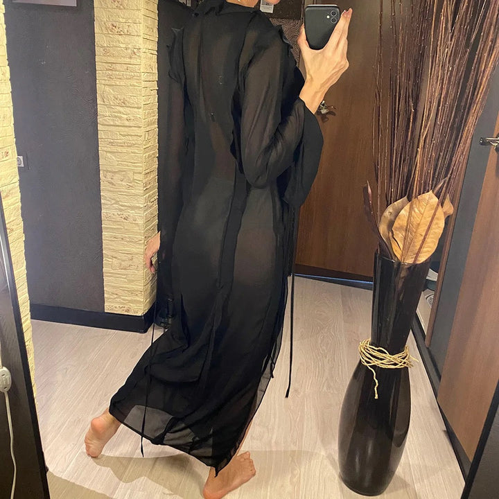 Maxi beach dress with ruffles - Don