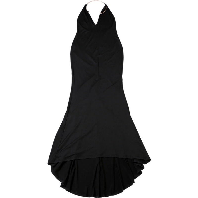 Maxi dress with open back and collar chain design - GABBY