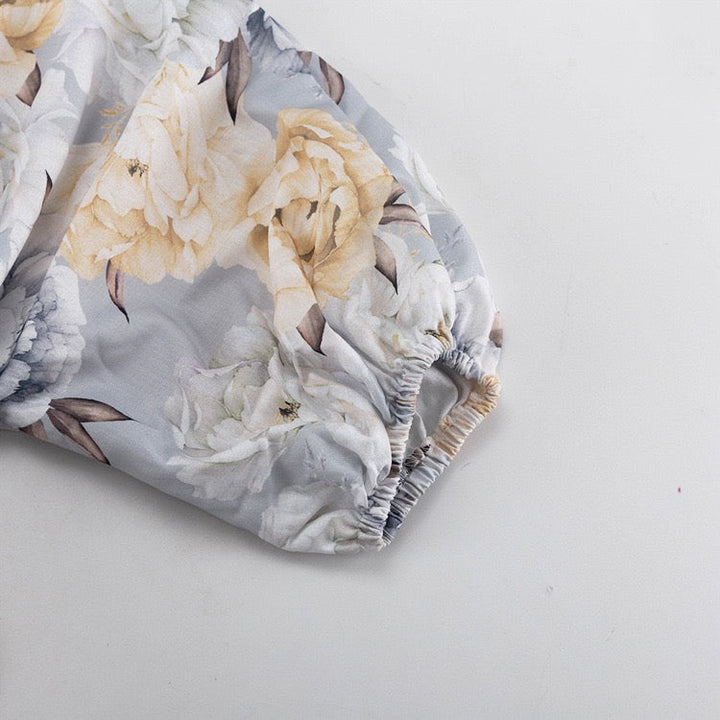 Floral balloon mini dress – Narcissus