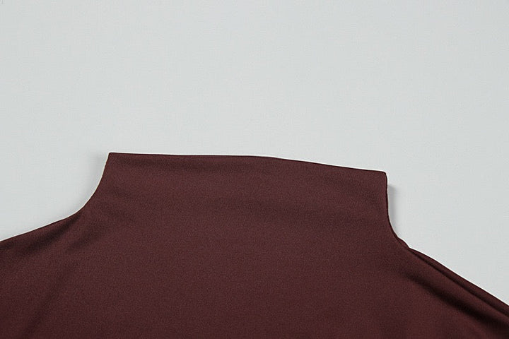Maxi dress with gathers and buckle decoration - AHVA