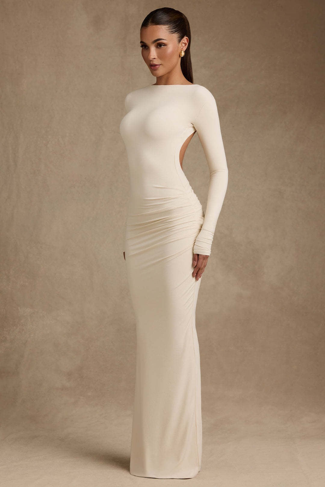 Fitted maxi dress with open back - Erin
