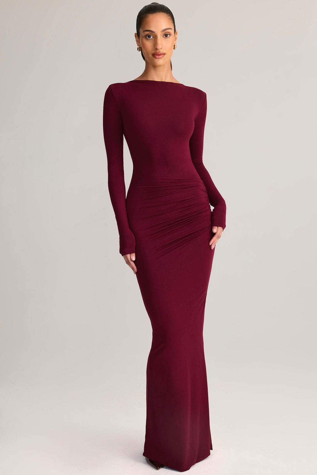 Fitted maxi dress with open back - Erin