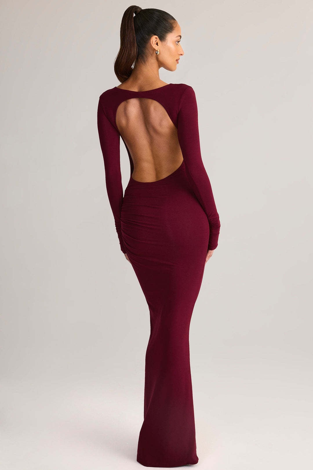 Fitted maxi dress with open back - Erin