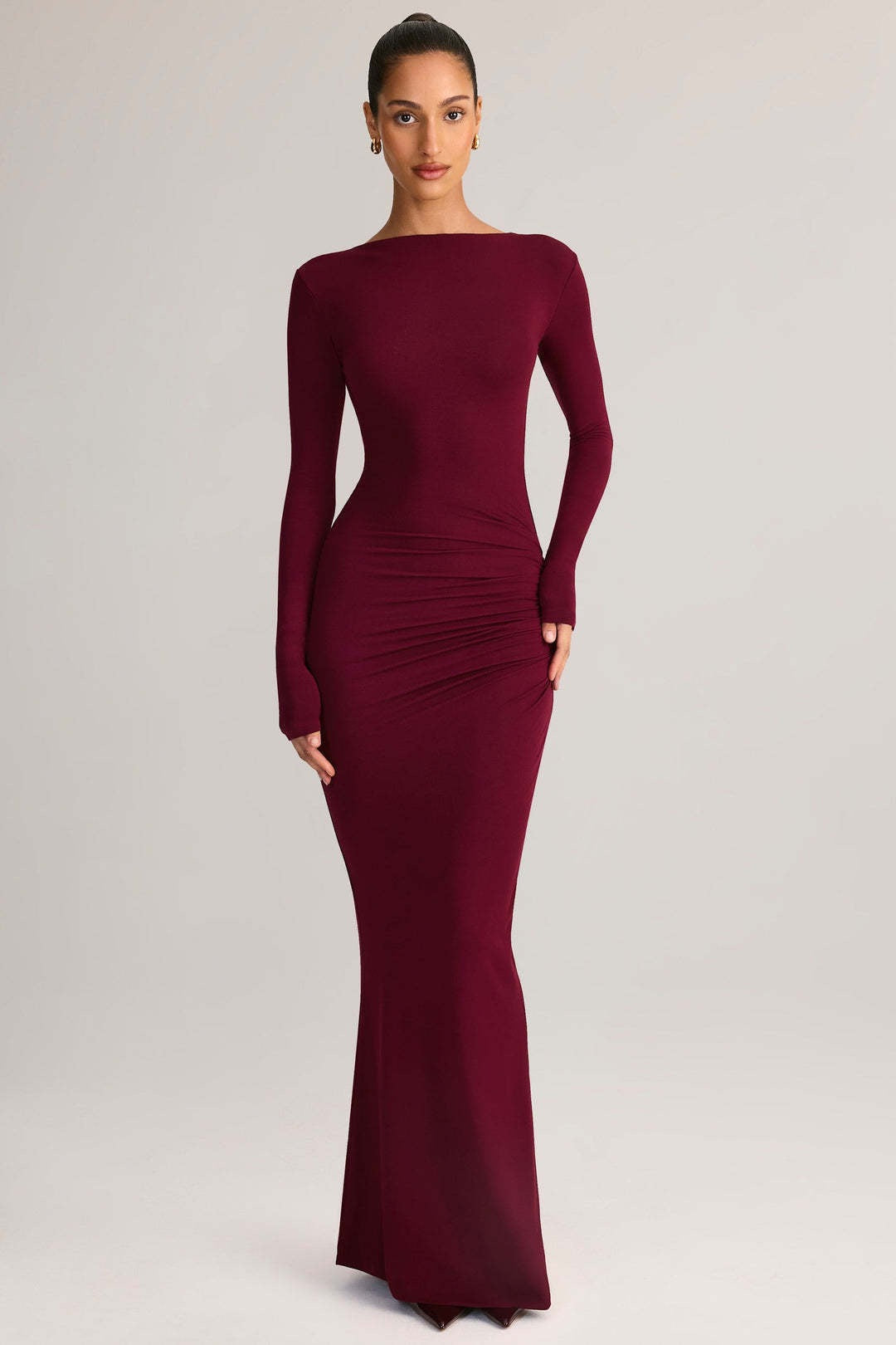 Fitted maxi dress with open back - Erin