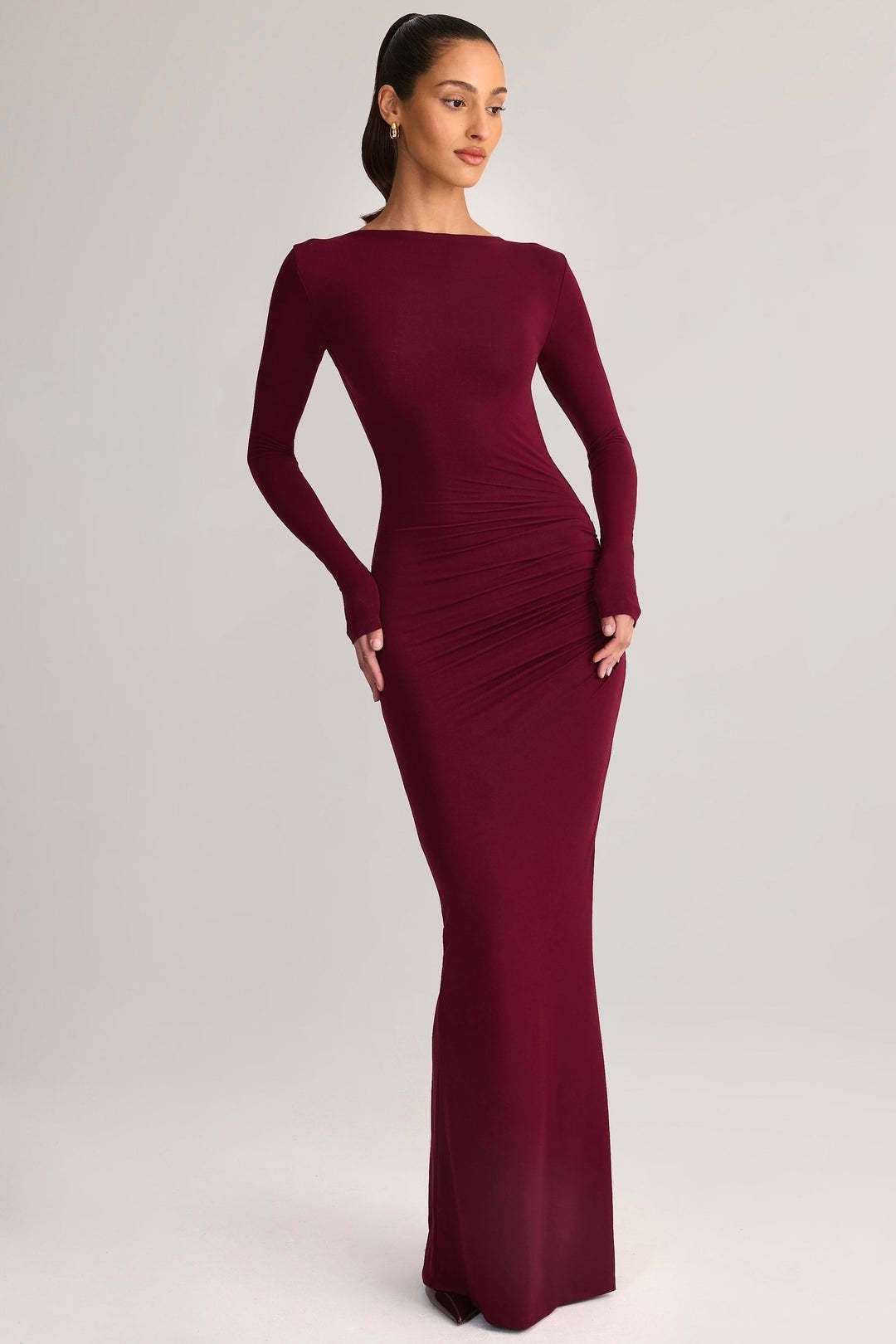 Fitted maxi dress with open back - Erin
