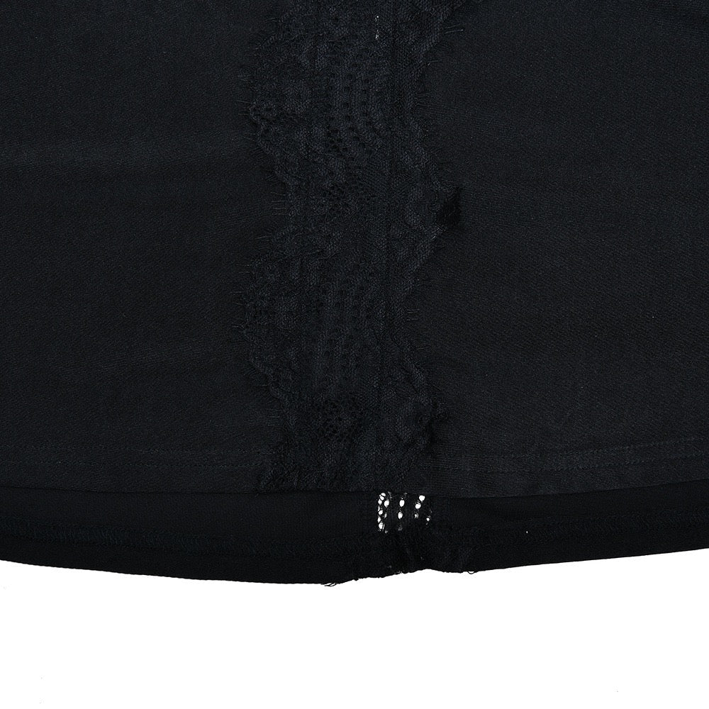Shiny fitted maxi dress with lace design - Alexa