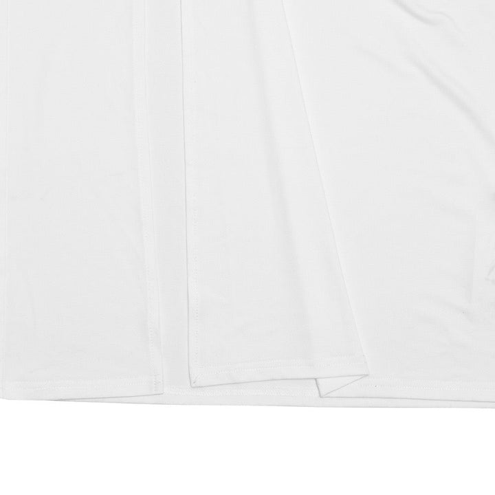 Maxi dress with collar, open back, ruching, and slit design - Tiran