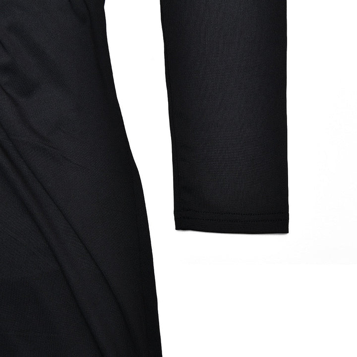 Golf maxi dress with zipper closure, open back, and slit design - Noyal
