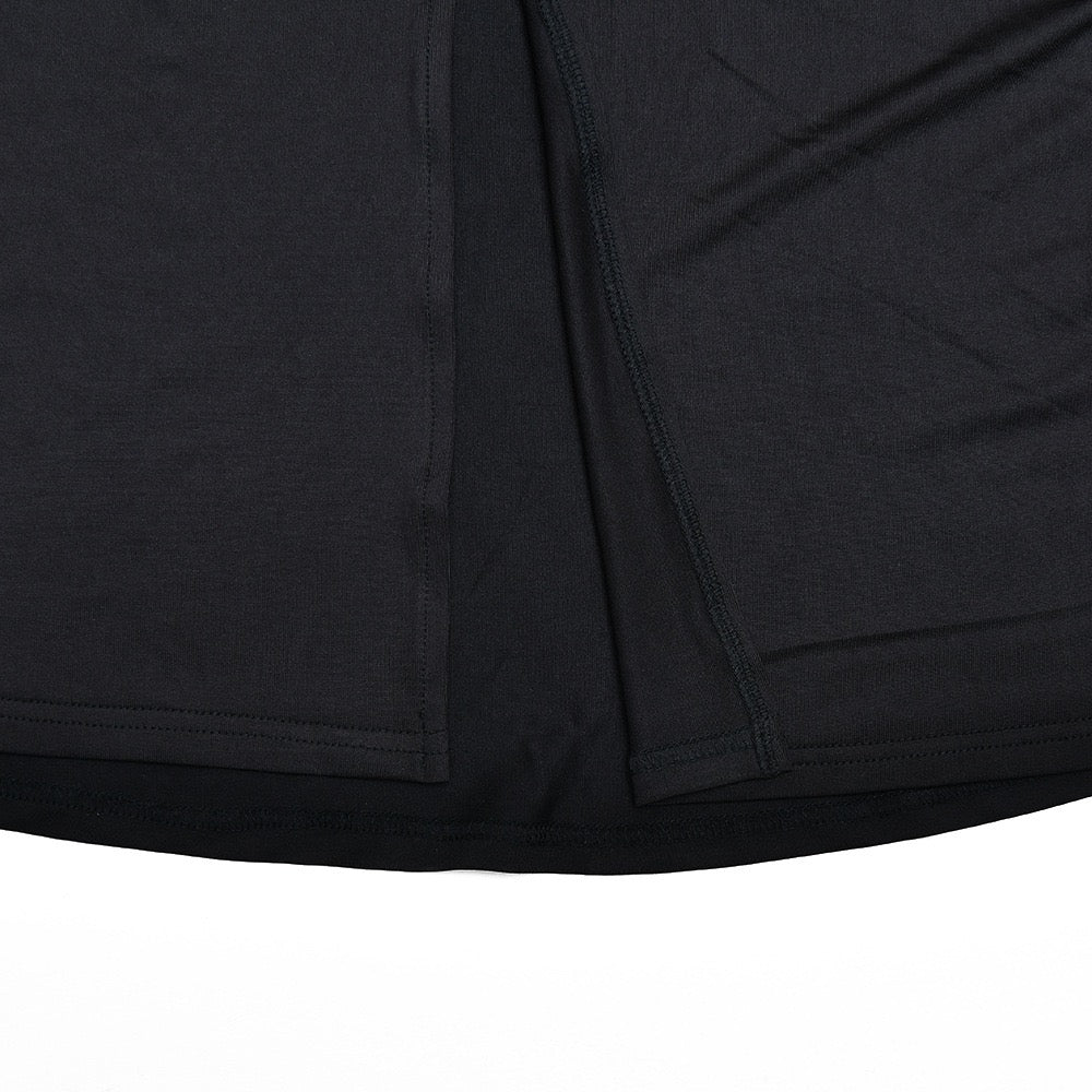 Golf maxi dress with zipper closure, open back, and slit design - Noyal
