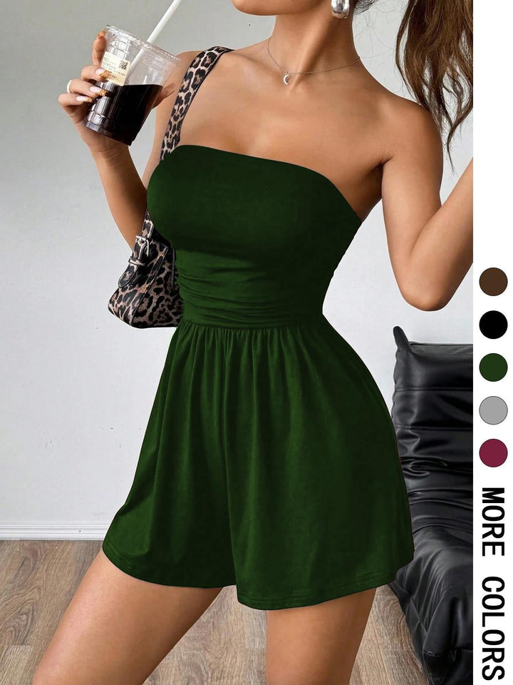 Strapless jumpsuit with shorts – Jude