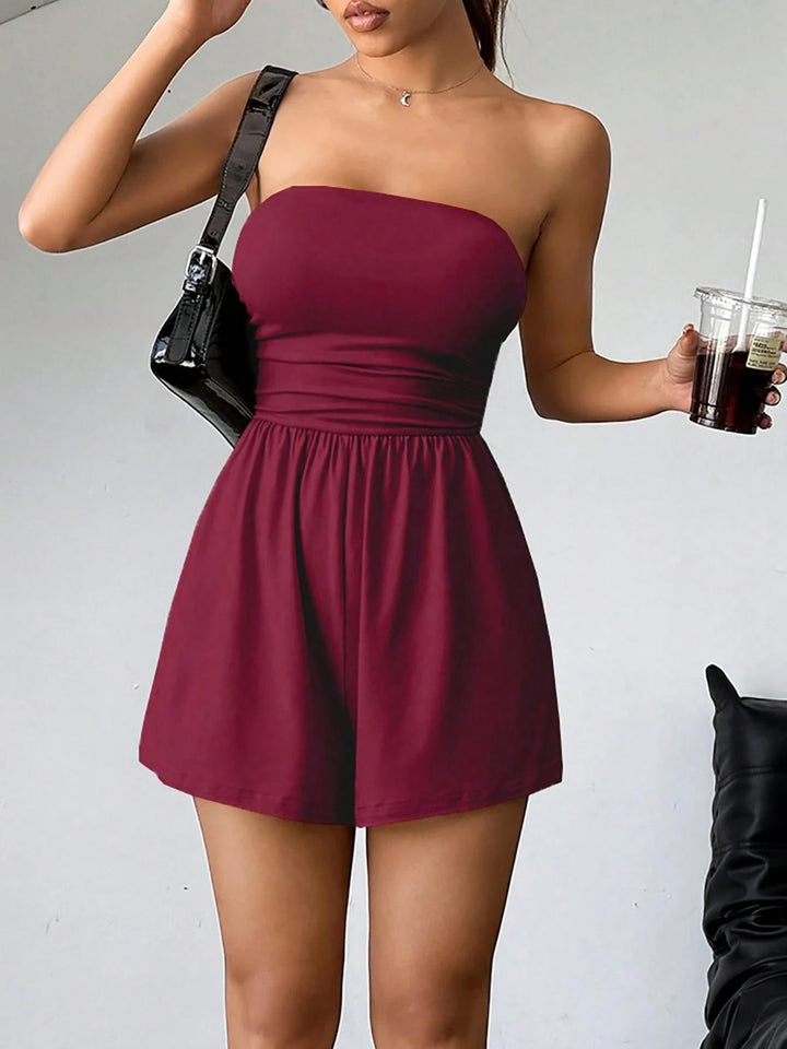 Strapless jumpsuit with shorts – Jude
